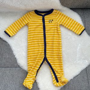 Carters Baby Boy Pajamas Footsie Footies Onesie Truck Striped One Piece 6m